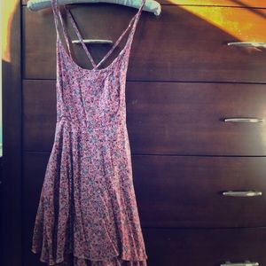 Floral pink summer dress